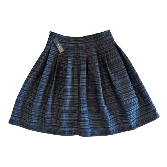 NWT Talbots Black Pleated Full Knee Length Shimmer Skirt Women’s Size 8 NEW $139 - Picture 1 of 11